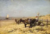 Donkeys on Beach By Willem Maris