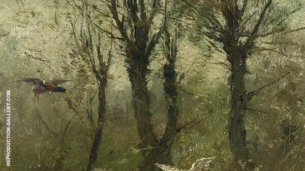 Duck Alighting in a Pool By Willem Maris