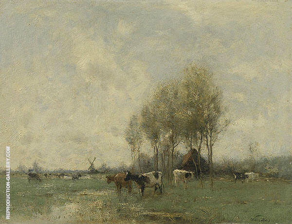 Pasture with Cows by Willem Maris | Oil Painting Reproduction