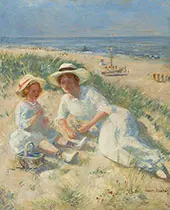 Picking Flowers in The Dunes By Willem Maris