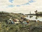 After Lunch The Edges of The Seine By Daniel Ridgway Knight