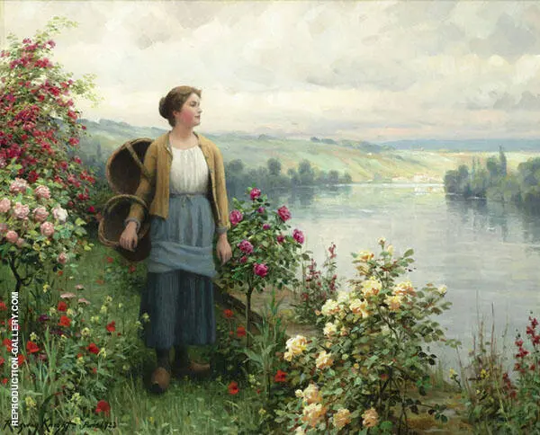 By The River By Daniel Ridgway Knight
