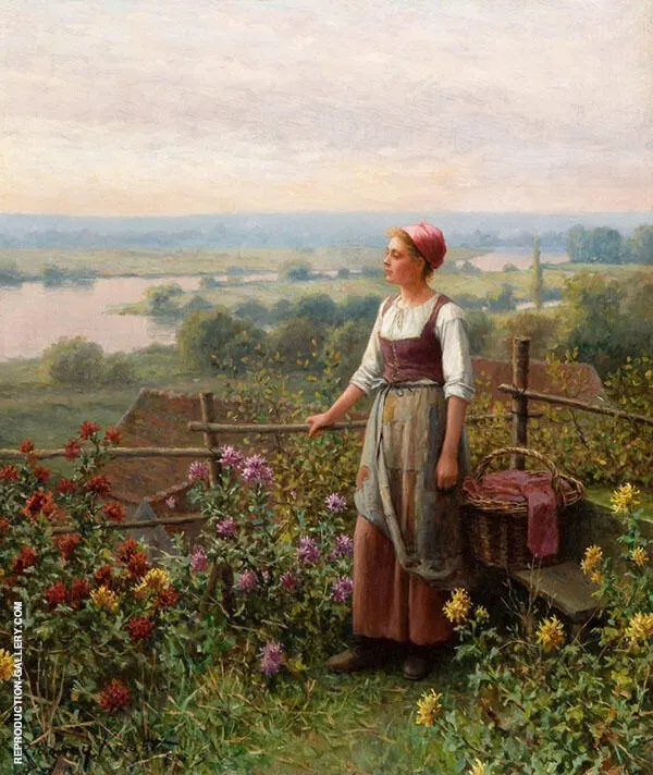 Evening at Chantemesle By Daniel Ridgway Knight