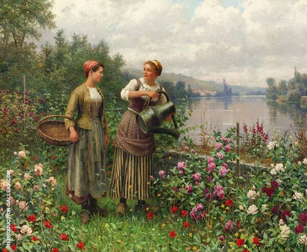 Madeleine and Maria on The Terrace By Daniel Ridgway Knight