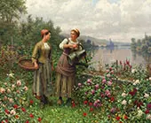 Madeleine and Maria on The Terrace By Daniel Ridgway Knight