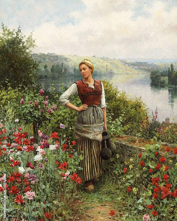 On The Terrace at Rolleboise By Daniel Ridgway Knight