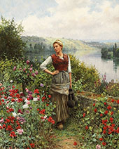 On The Terrace at Rolleboise By Daniel Ridgway Knight