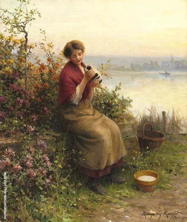 The New Puppy By Daniel Ridgway Knight