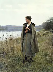 The Shepherdess of Rolleboise By Daniel Ridgway Knight