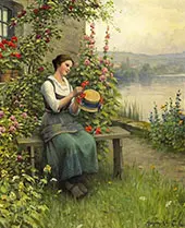 Trimming Her Sunday Hat By Daniel Ridgway Knight