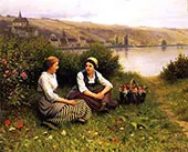 Waiting for The Ferryman By Daniel Ridgway Knight