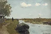 Along The Towpath By Johan Hendrik Weissenbruch
