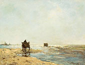 Beach with Shelfish Gatherers By Johan Hendrik Weissenbruch