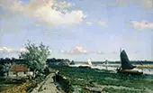 Dutch Canal Scene at Rijswijk 1870 By Johan Hendrik Weissenbruch