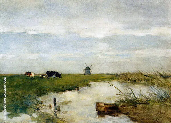 Dutch Polder Landscape By Johan Hendrik Weissenbruch