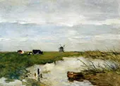 Dutch Polder Landscape By Johan Hendrik Weissenbruch