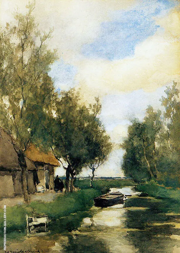 Farm on Polder Canal By Johan Hendrik Weissenbruch