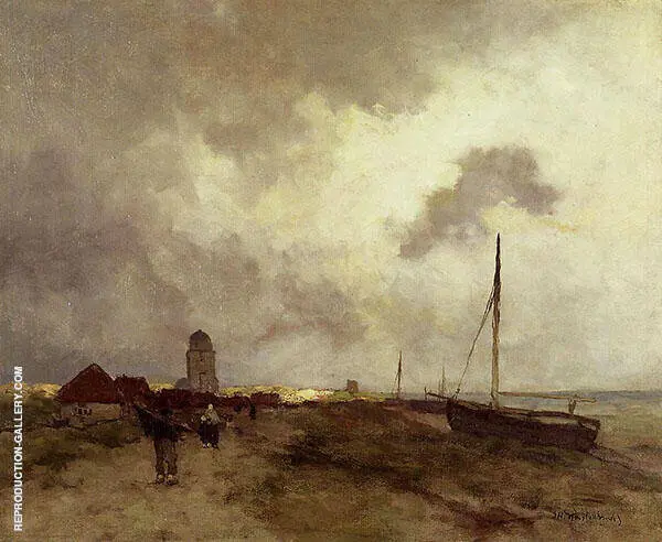 Fisherfolk Returning Home By Johan Hendrik Weissenbruch