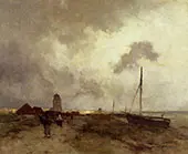 Fisherfolk Returning Home By Johan Hendrik Weissenbruch
