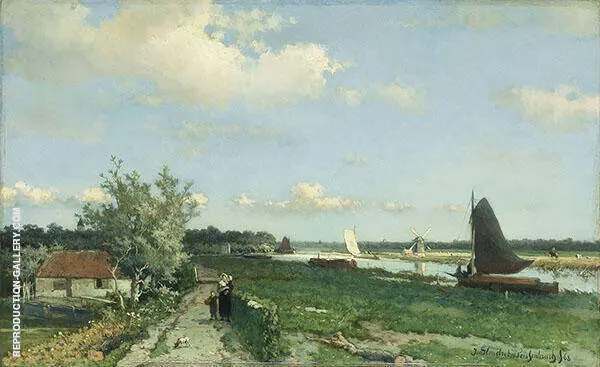 The View at Geestbrug By Johan Hendrik Weissenbruch