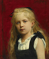 Portrait of a Girl 1880 By Charles Auguste Emile Durant (Carolus Duran)
