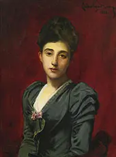 Portrait of The Countess Lily de Roussy de Sales By Charles Auguste Emile Durant (Carolus Duran)