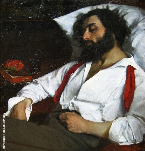 Sleeping Man 1861 By Charles Auguste Emile Durant (Carolus Duran)