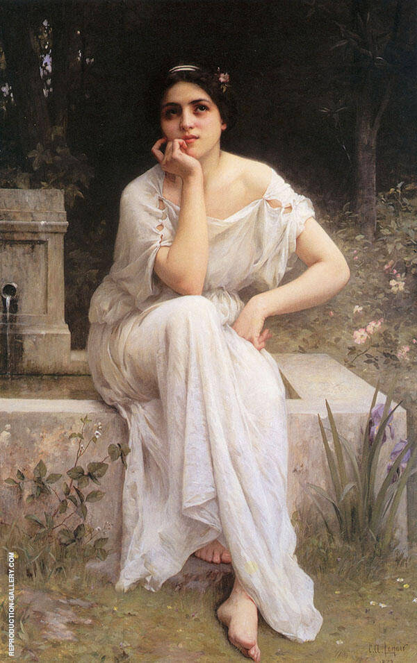 Meditation by Charles Amable Lenoir | Oil Painting Reproduction