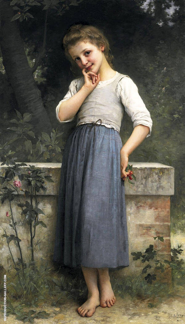 The Cherry Picker by Charles Amable Lenoir | Oil Painting Reproduction