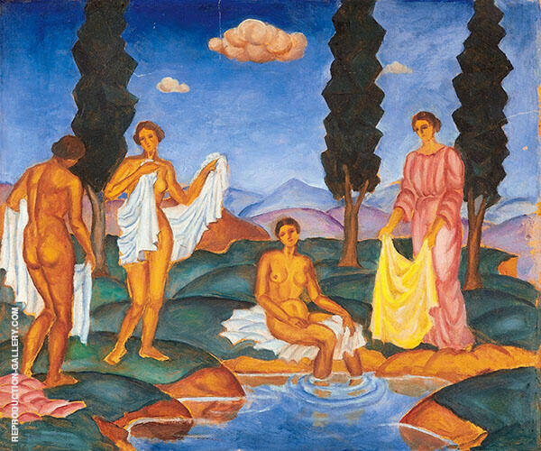 Bathing by Eugene Zak | Oil Painting Reproduction