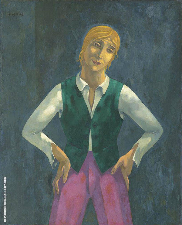 Boy with Green Waistcoat by Eugene Zak | Oil Painting Reproduction
