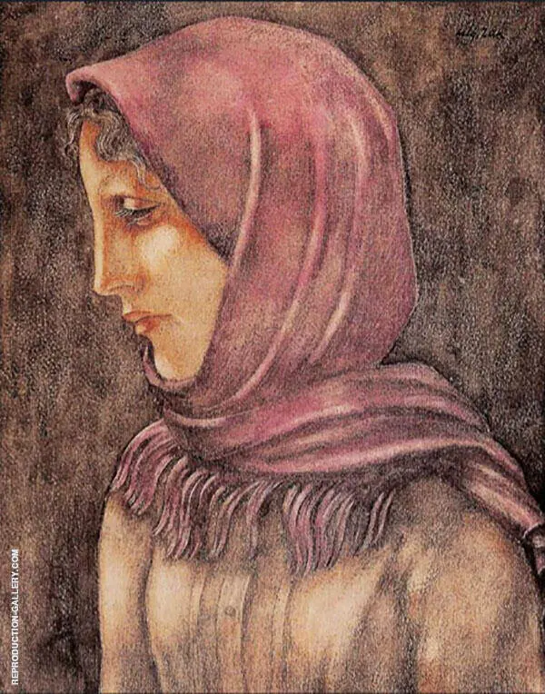 Girl in Pink Shawl By Eugene Zak