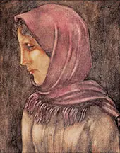 Girl in Pink Shawl By Eugene Zak