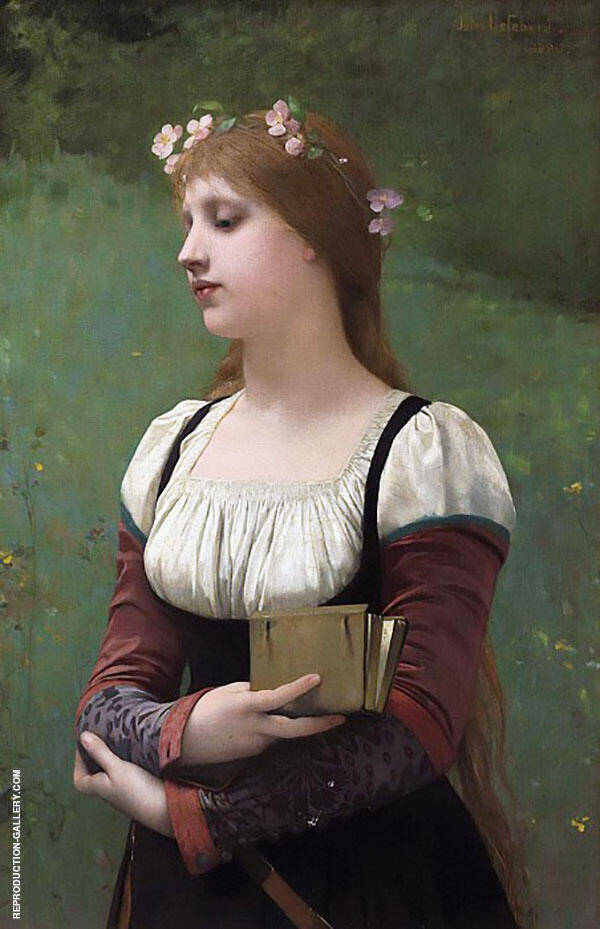 A Pensive Moment by Jules Joseph Lefebvre | Oil Painting Reproduction