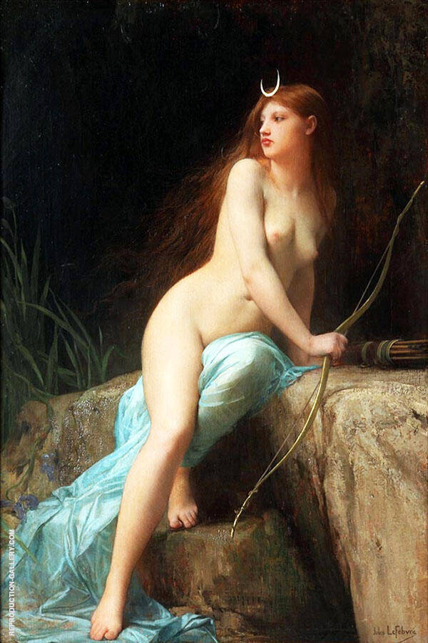 Diana Chasseresse by Jules Joseph Lefebvre | Oil Painting Reproduction