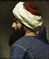 Head of an Arab By Jules Joseph Lefebvre