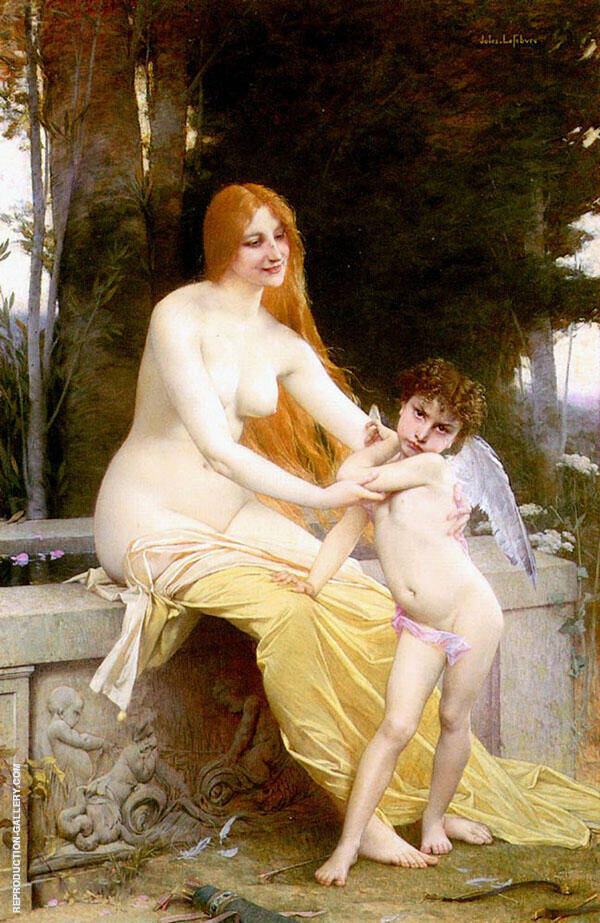 L'amour Blesse by Jules Joseph Lefebvre | Oil Painting Reproduction