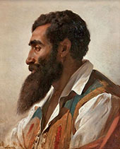 Portrait of a Man in Profile By Jules Joseph Lefebvre