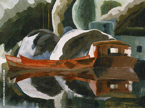 Red Barge 1931 by Arthur Dove | Oil Painting Reproduction