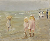 Beach in Sheveningen c1898 By Max Liebermann