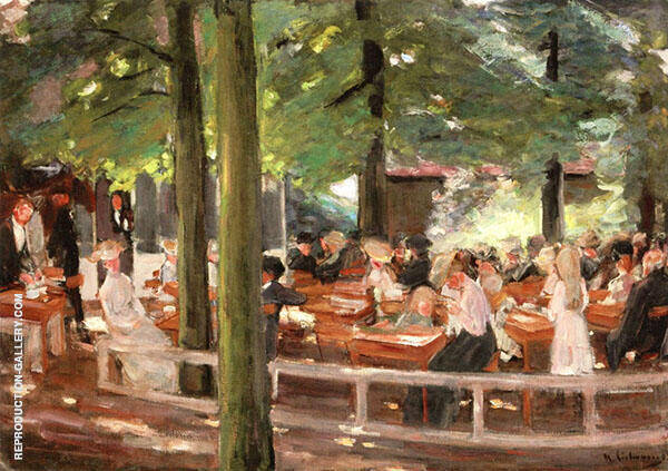 Beer Garden in Laren by Max Liebermann | Oil Painting Reproduction