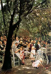 Beer Garden in Munich 1884 By Max Liebermann