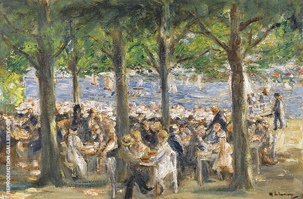 Beer Garden near The Havel Under Trees | Oil Painting Reproduction