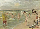 Boy Bathing in Zandvoort By Max Liebermann