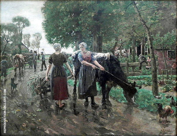 Dutch Country Lane by Max Liebermann | Oil Painting Reproduction