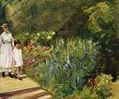 Granddaughter and Nanny in The Garden By Max Liebermann