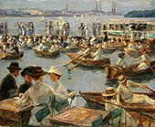 On The Shores of The Alster River in Hamburg By Max Liebermann