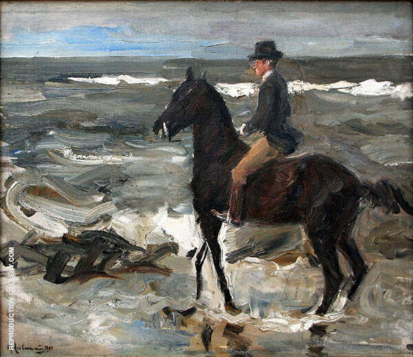 Rider on The Beach 1904 by Max Liebermann | Oil Painting Reproduction