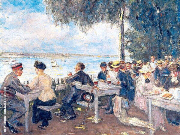 The Beer Garden Restaurant by Max Liebermann | Oil Painting Reproduction