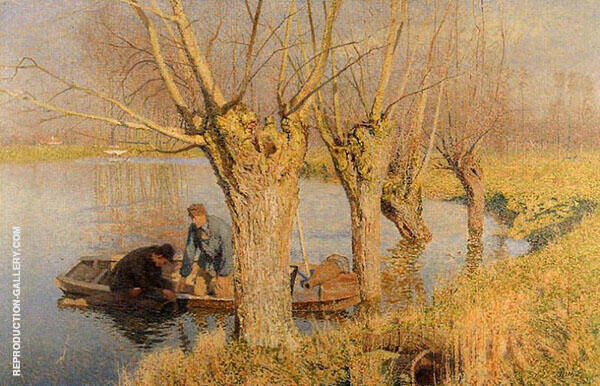Bringing in The Nets 1893 by Emile Claus | Oil Painting Reproduction